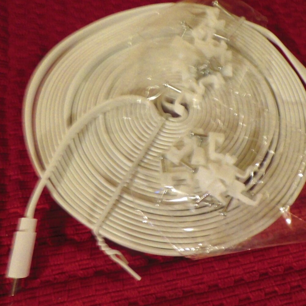 NEW - TWO -   20 FT. FLAT POWER EXTENSION DATA SYNC  CORD still in PACKAGE